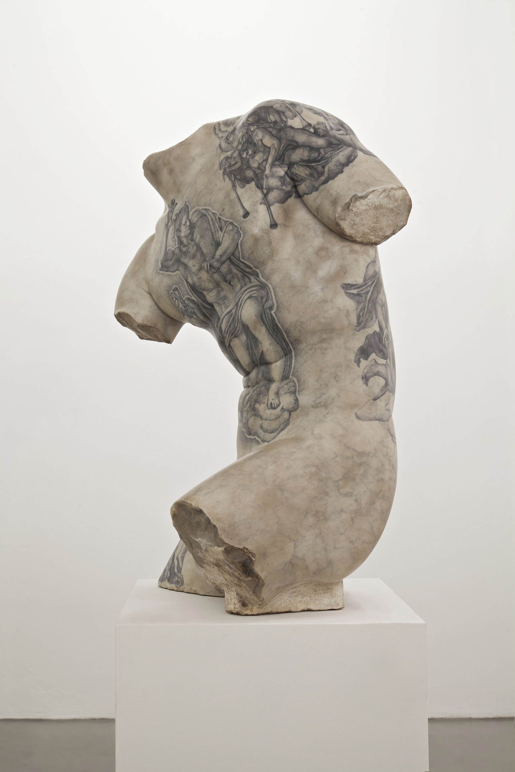torso tattoo tatuaggio fabio viale marmo marble sculpture scultura art
